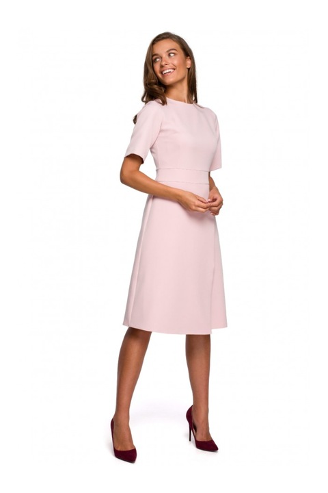 Рокля Style, Ежедневна, Полиестер, Червена, Розово