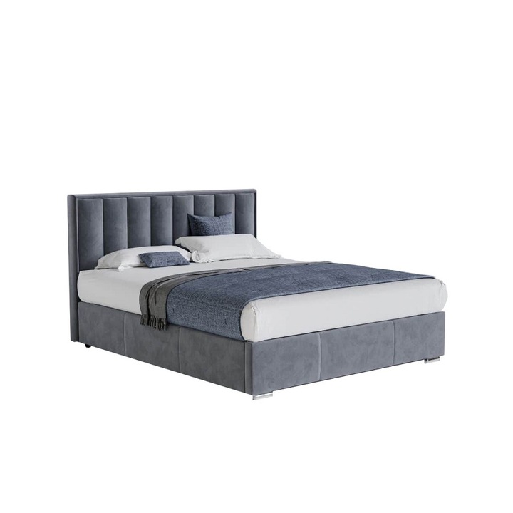 Pat Blanco Fix, Tapitat Stofa Gri pentru Saltea aplicata 180 x 200 cm