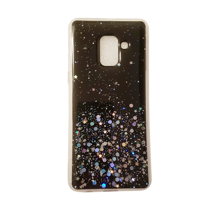 Husa pentru Samsung Galaxy A5 2018, A8 2018, A530 Jelly Glitter case Negru