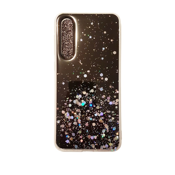 Кейс за Xiaomi Mi 9 SE, Jelly Glitter case Черен