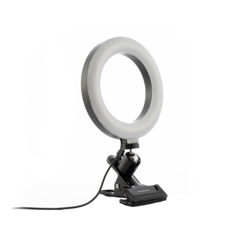 Inel luminos pentru selfie cu suport pentru clema Lumahoop InnovaGoods