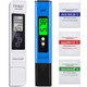 Set testere de calitate a apei potabile Echo Soul®, 4 in 1, Verificare digitala de inalta precizie a pH si TDS, Puritate/Temperatura, Aciditate/Alcaline, Albastru/Alb
