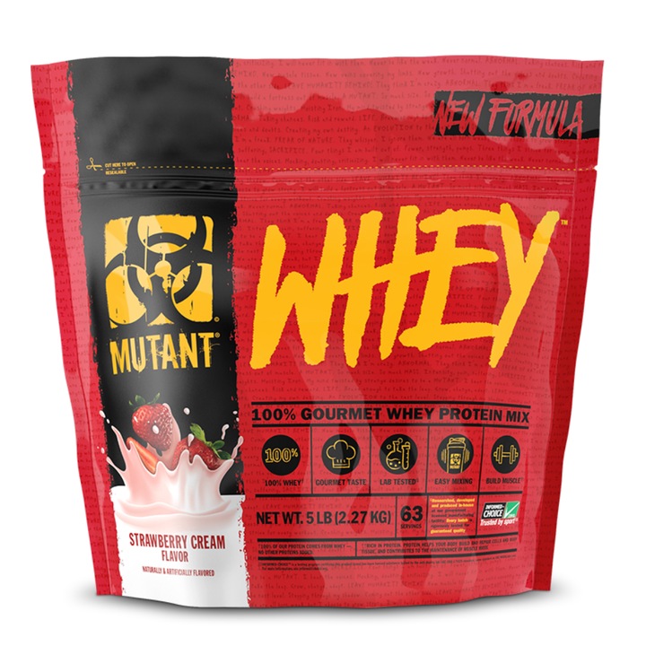 Mutant Whey, PVL, 908 g, crema de capsuni