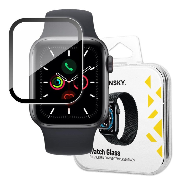 Wozinsky Watch Glass Hybrid Okosóra Kijelzővédő üvegfólia, Apple Watch 6 44mm / Watch 5 44mm / Watch 4 44mm / Watch SE 44mm okosórákhoz
