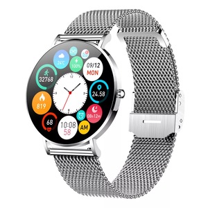 Ceas Smartwatch, Niki, Trend8, Display 1.3” Amoled HD Full Touch, Ultra Subtire 6.6 mm, Oximetru SpO2, Monitorizare Ritm Cardiac, Functii Sport, Monitorizare Somn, Music Player, Extra Curea Silicon, Silver Gray