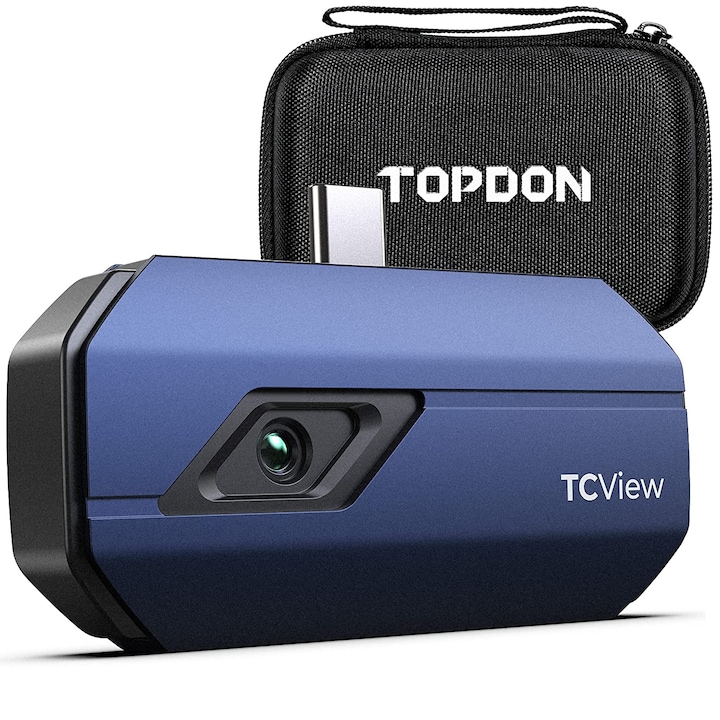 Външна термовизионна камера Topdon, TC001 25 Hz, Съвместима с Android и Windows, USB-C