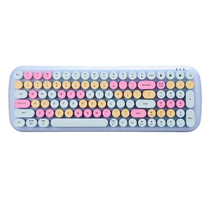 Безжична клавиатура MOFII Candy BT, 100 клавиша, Bluetooth 4.0, Синя