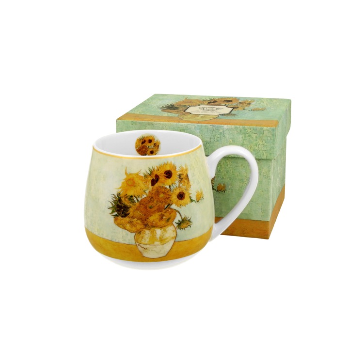 Cana, Duo, Van Gogh Floarea-Soarelui, 430 ml, Portelanat, cafea sau ceai, multicolor