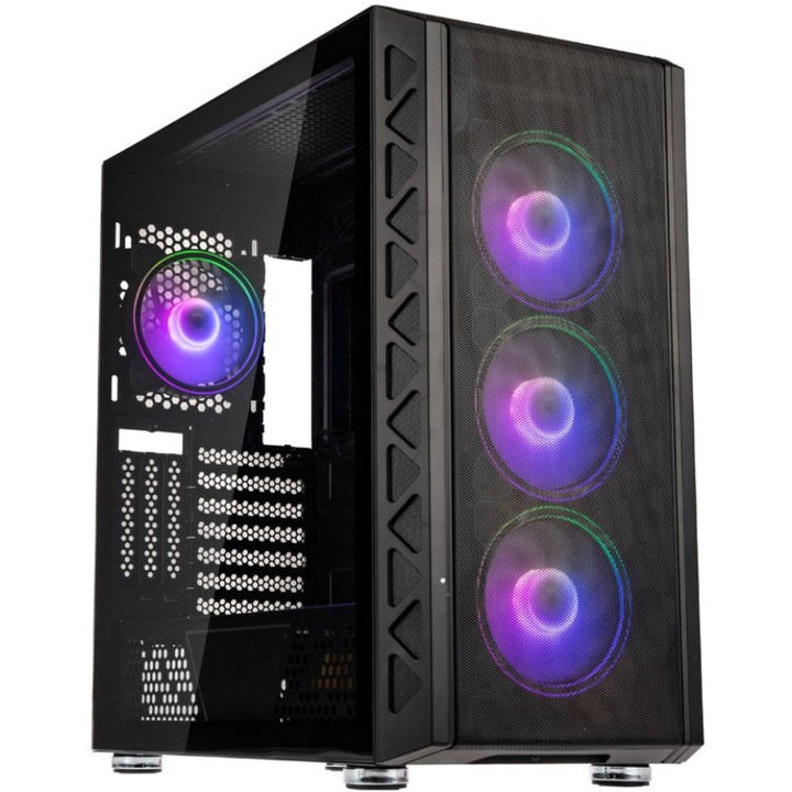 Компютърна кутия Kolink Citadel Mesh ATX ARGB, Черен, Middle Tower, Без захранващ блок