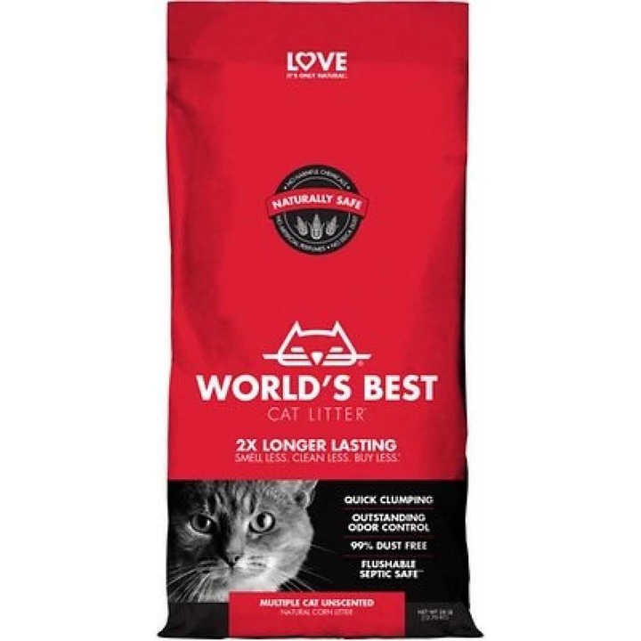 Биоразградима постелка за котешка тоалетна World's Best Cat Litter ...