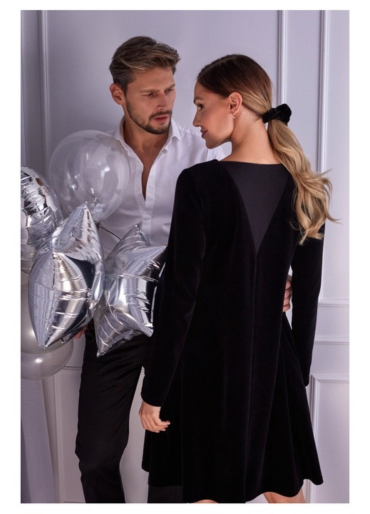 Rochie, MOE, Bumbac / Poliester, Verde, Negru