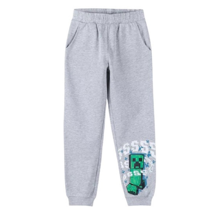 Minecraft Grey gyerek hosszú nadrág, jogging alsó 8 év / 128 cm