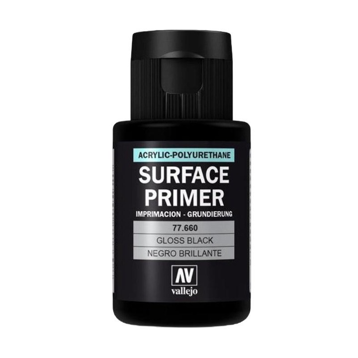 Primer pentru suprafete, Vallejo, 32 ml, Negru lucios