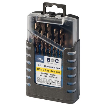 Trusa burghie Bohrcraft DIN 338, HSS 1-10, 19 piese Trusa burghie Bohrcraft DIN 338, HSS 1-10, 19 piese