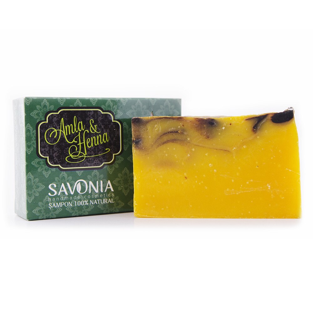 Sampon Solid 100% Natural Savonia Amla si Henna, 90 g