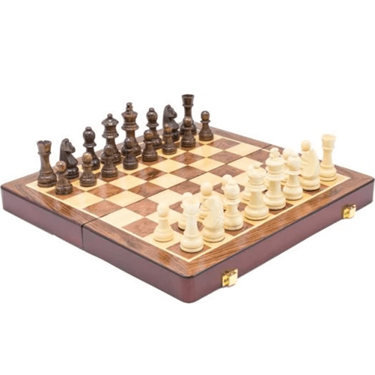 Магнитен шах, Дървен, С фигури, 30 х 30см - eMAG.bg