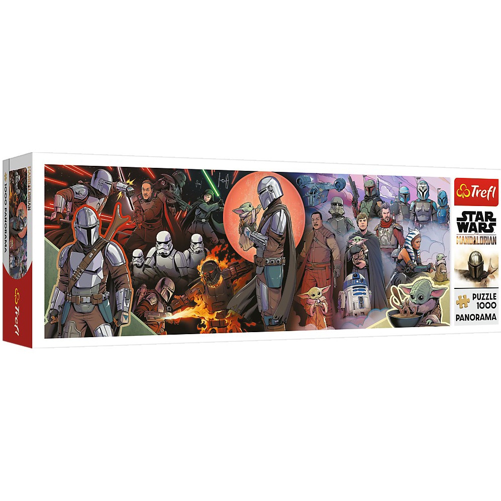 Puzzle panoramic Trefl - Star Wars: The Mandalorian, 1000 piese