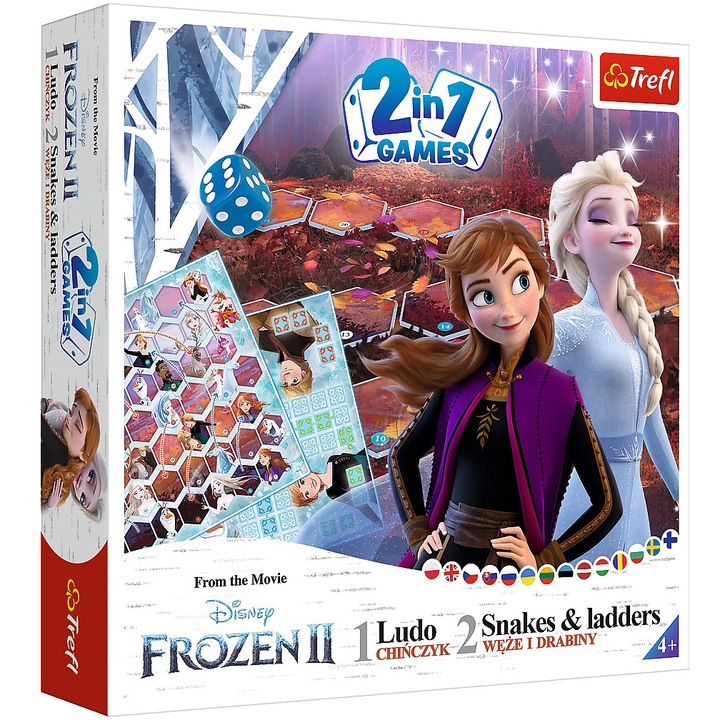 Trefl játék 2 az 1-ben – Ludo és létrák, Disney Frozen II