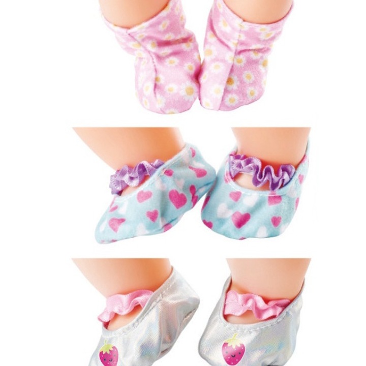 Комплект от 3 чифта обувки за кукла SIMBA 30см многоцветни