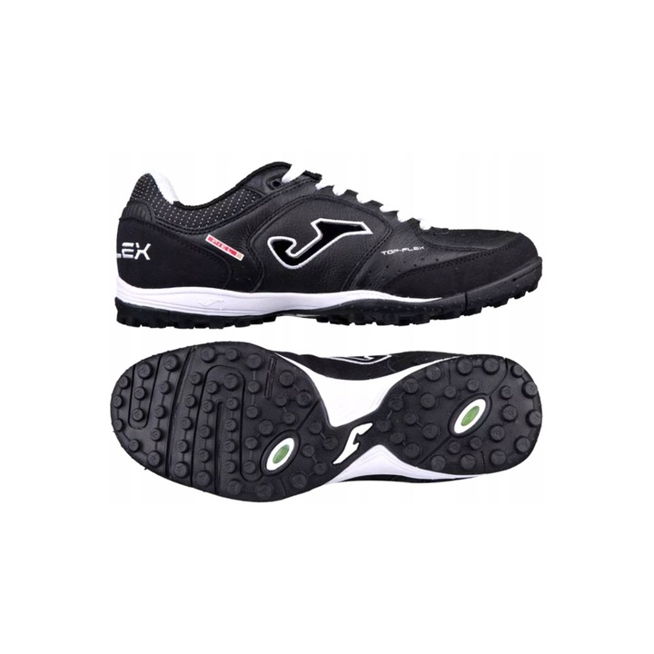 Férfi sportcipő, Joma, Foci, Természetes bőr/gumi, Fekete/fehér