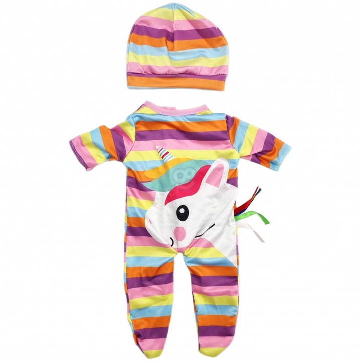 Set haine pentru papusi, WOOPIE, Unicorn, 46cm, Multicolor