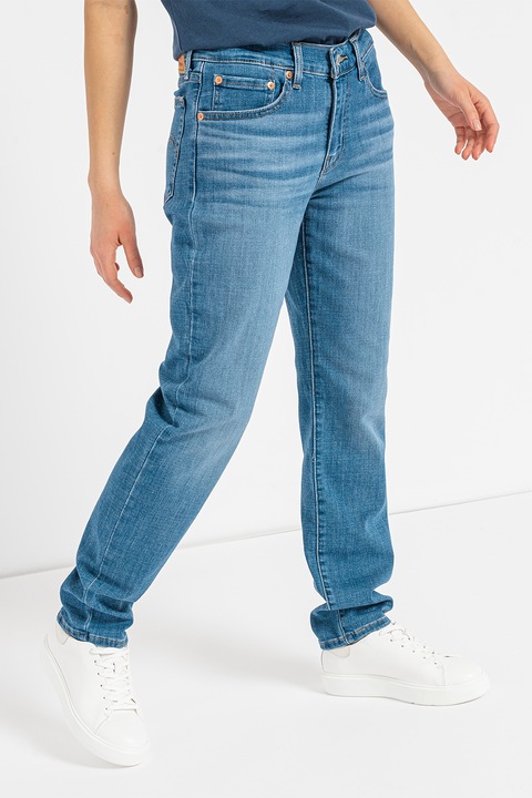 Levi's, Blugi boyfriend cu talie medie, Albastru