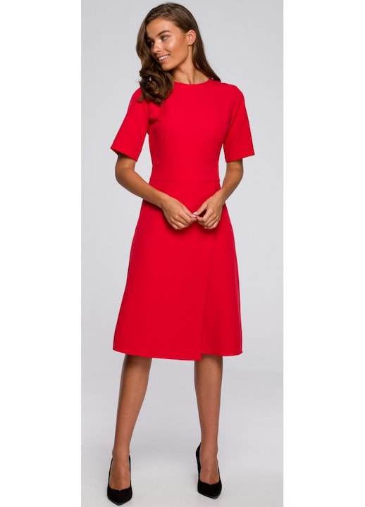 Rochie midi dama, Stylove, Lyonete, rosu, M