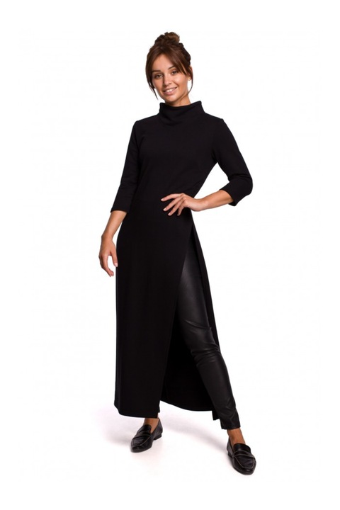 Bluza lunga, Bumbac, Negru, Negru, 2XL