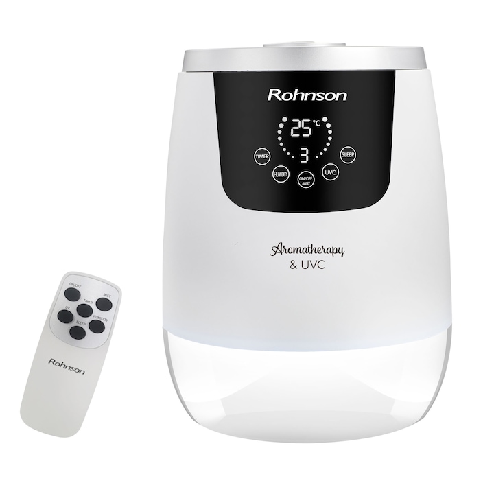 Umidificator de Aer cu Ultrasunete, Ubitec® BU-801 Lemn cu LED