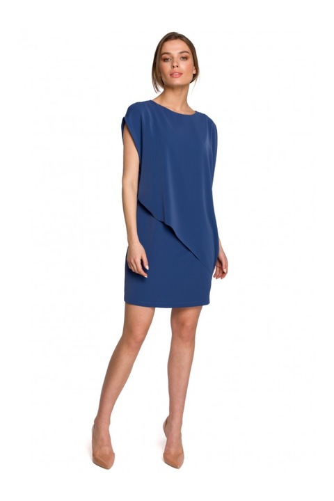 Дамска рокля, Стил Полиестер/Еластан, Синя