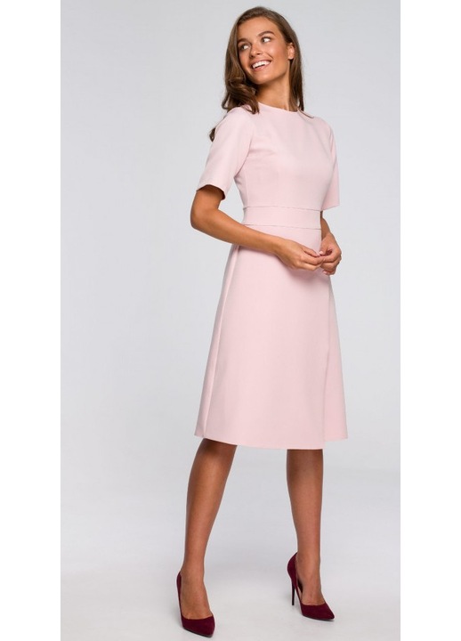 Rochie midi, Style, Poliester, Roz