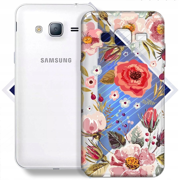 Калъф за телефон и комплект фолио, Martech, TPU/Glass, Samsung Galaxy J3 2016, Multicolor