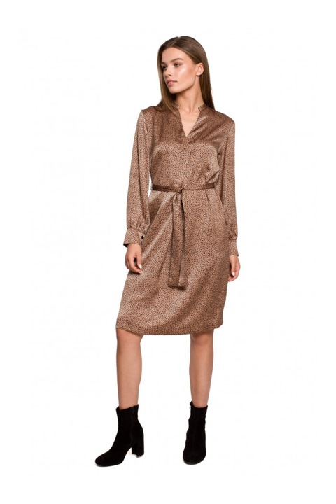 Női ruha, fazon - poliészter, barna