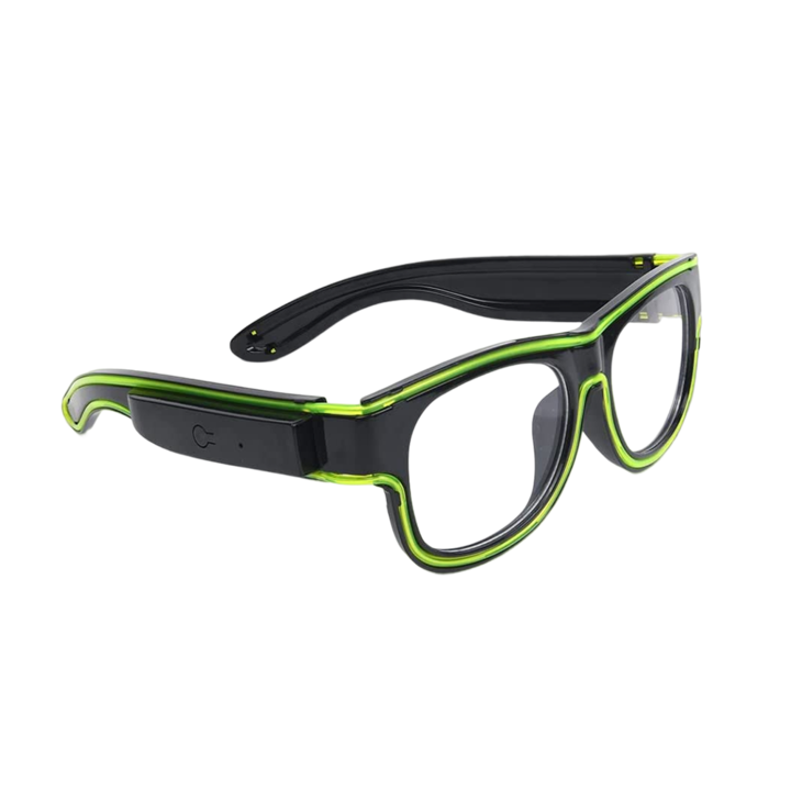 LED очила, Sundiguer, USB зареждане, черно/зелено