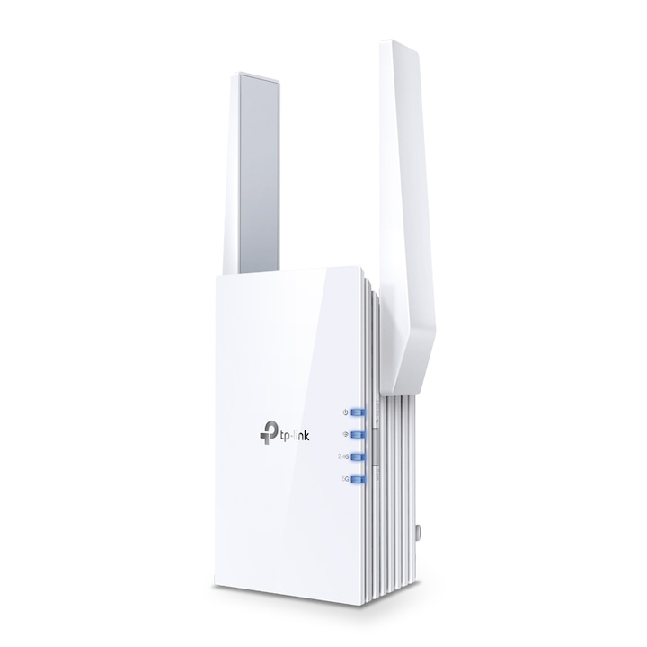 Tp-Link RE705X Wi-Fi jelerősítő, AX3000, Dual-Band Gigabit, Wi-Fi 6, OneMesh technológia, Adaptív útvonal, Nagy sebességű üzemmód, Access Point Mode, Fehér