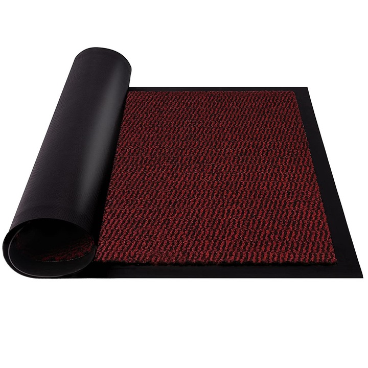 Covor intrare, Hilal, 60x90cm, Rosu/Negru