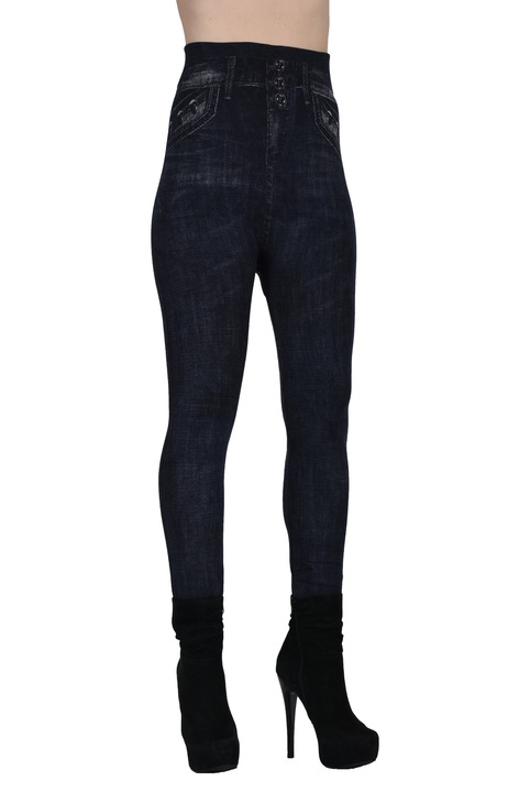 Colanti Blugi Modelatori Vatuiti L045WBK, Negru