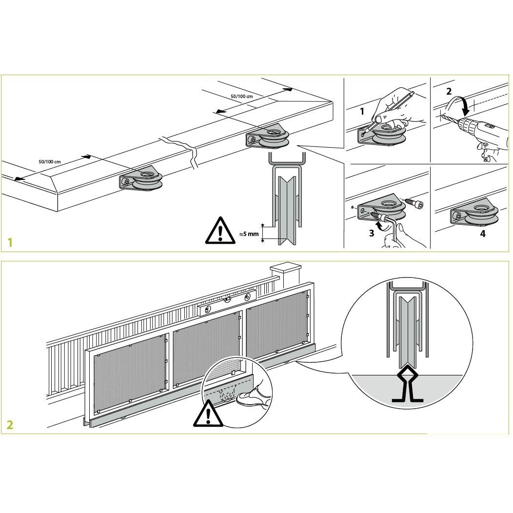 Fieronart Zsanér, görgős készlet, 2 db, V átmérő 70 mm
