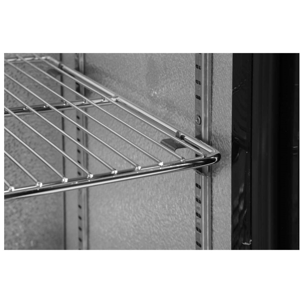 Vitrina de racire a sticlelor cu 2 usi glisante 227 l negru Yato YG-05356