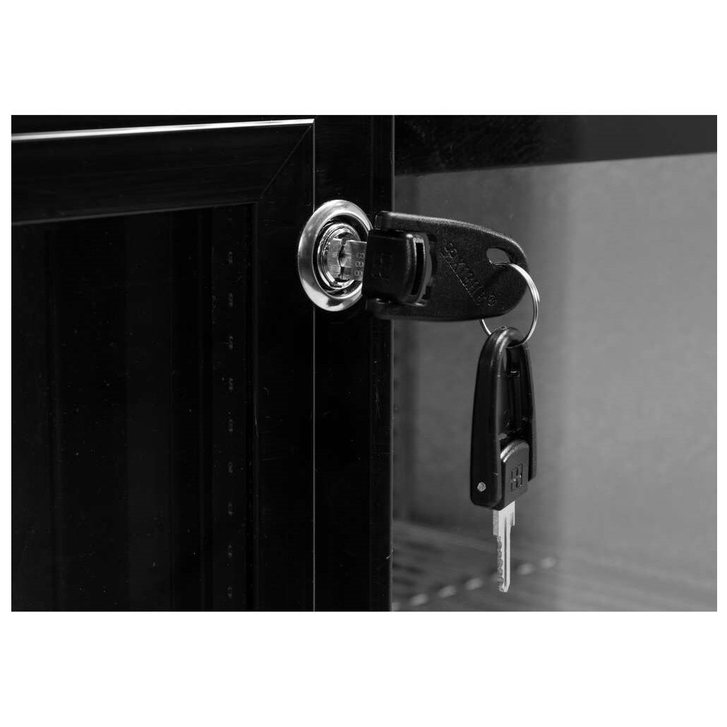 Vitrina de racire a sticlelor cu 2 usi glisante 227 l negru Yato YG-05356
