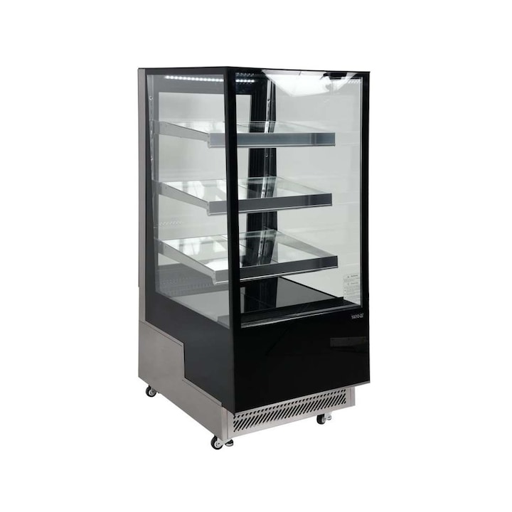 Vitrina frigorifica de sine statatoare cu o capacitate de 300L, de culoare neagra Yato YG-05040