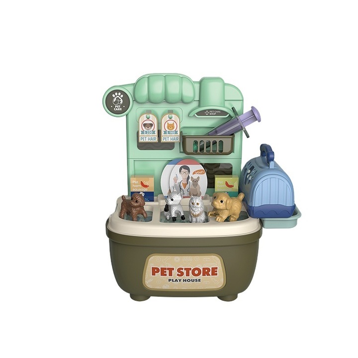 Magazin Pet Shop 2n1, Woopie, 3 ani+, Verde