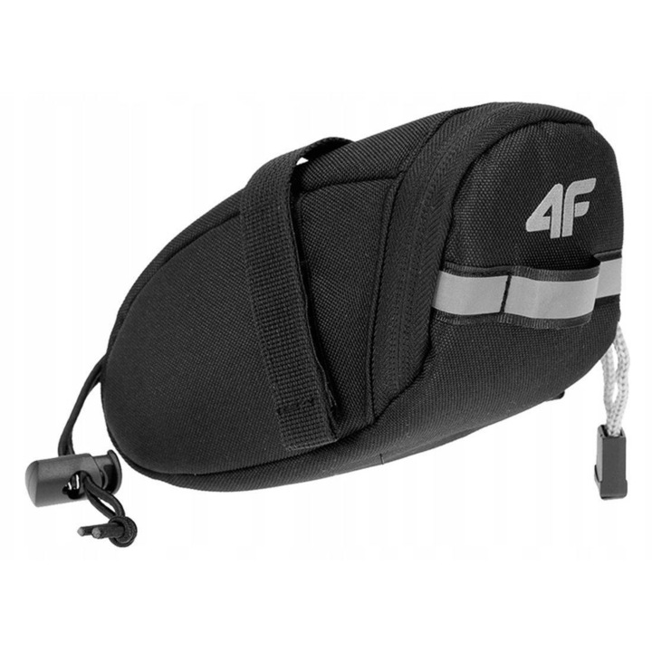 Geanta pentru bicicleta, 4F, AKB011R, Poliester, Montare sa, 13 x 7.5 x 8.5 cm, Negru