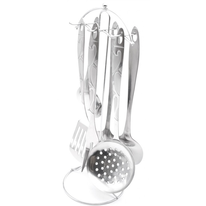 Set 7 ustensile de bucatarie din inox