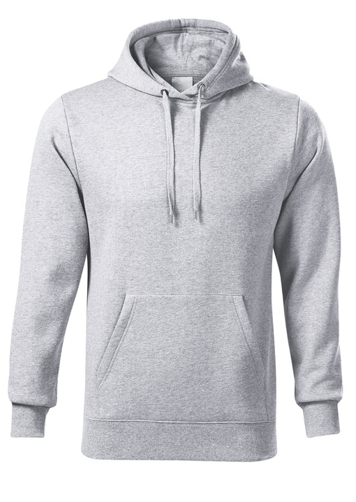 Hanorac pentru barbati, French terry, 65% Bumbac, Gri deschis
