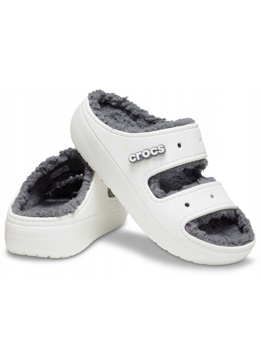 Crocs hőszigetelt női papucs, fehér/szürke