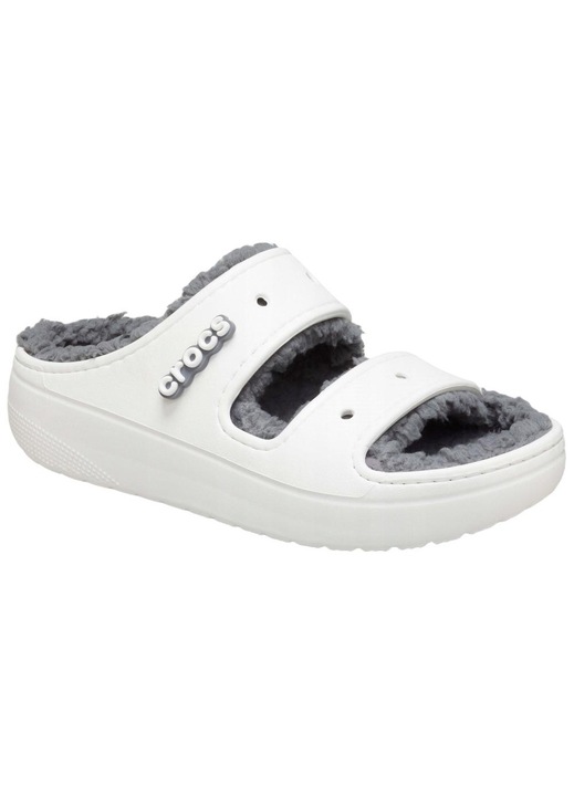 Papuci imblaniti, Crocs, Classic Cozzy, Alb/Gri