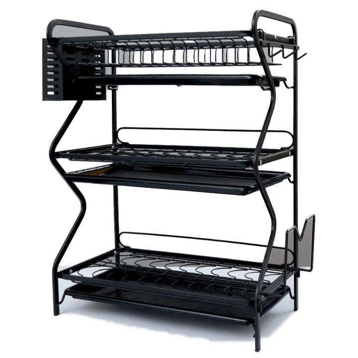 Scurgator de vase metalic premium cu 3 niveluri