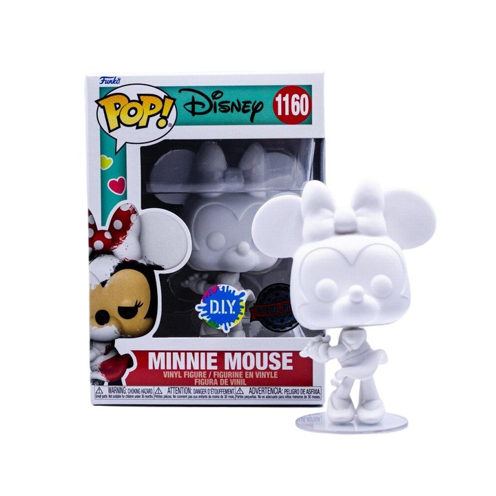 Фигурка Funko POP, Мини Маус Направи си сам, Винил, 3 години+, 10 см, Бяла