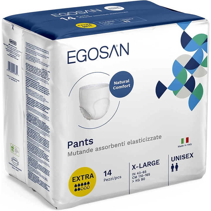 Bugyi típusú pelenka EGOSAN X-LARGE extra 7 cseppes 14 db